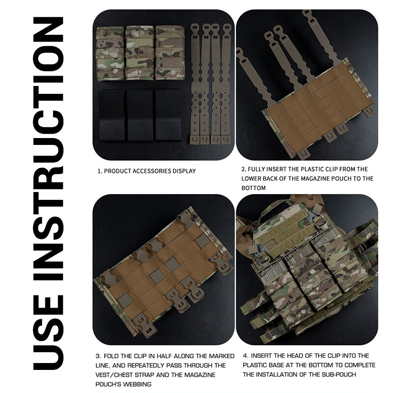 Wosport Tactical Mag Pouch Triple Mag Carrier FAST 7.62mm MOLLE Pouch Military