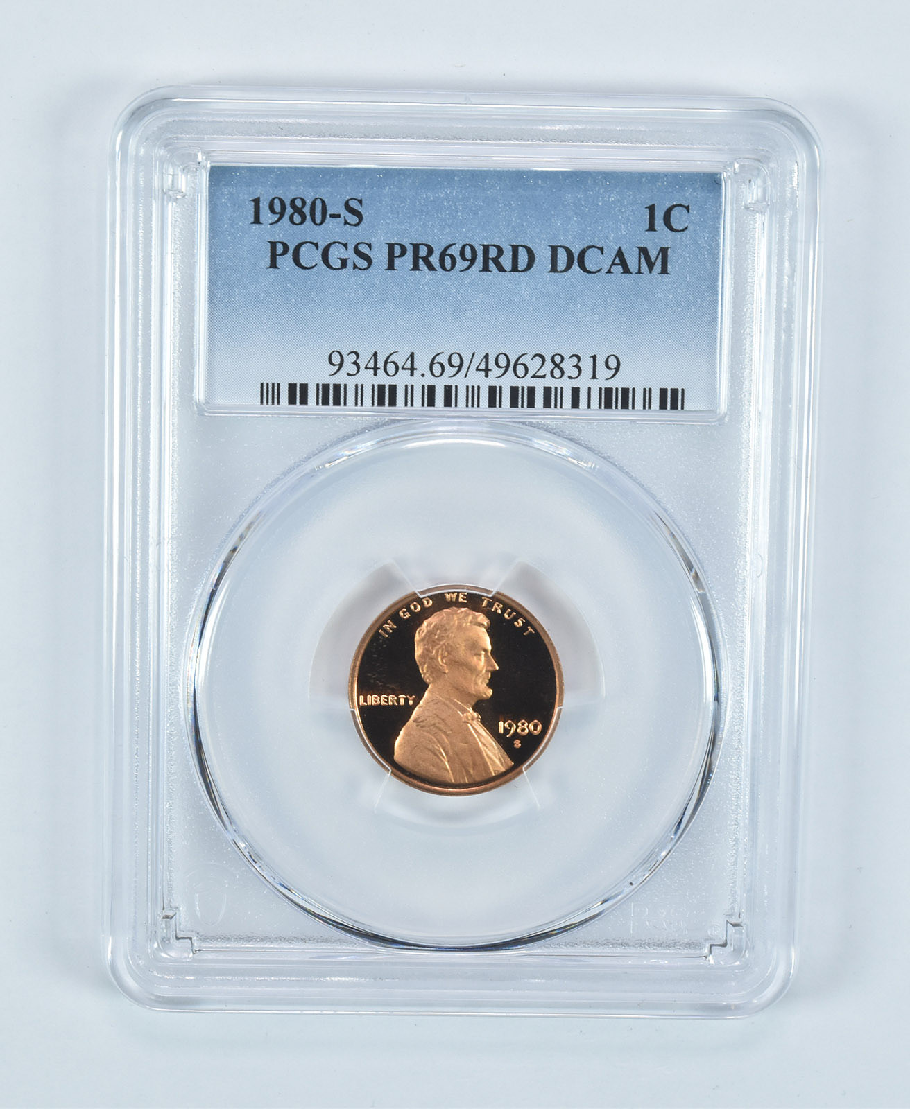 1980-S Lincoln Memorial Cent PR69 RD DCAM PCGS Blue Label
