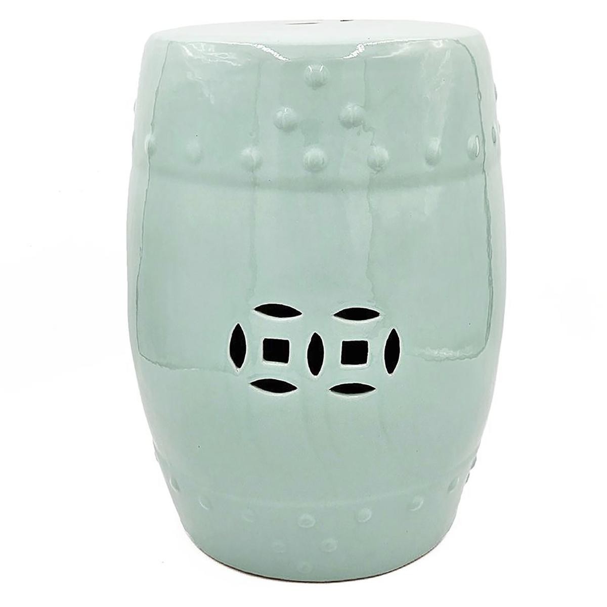 A&B Home 68136-LTBL Barrel 17.7 inch Blue Stool