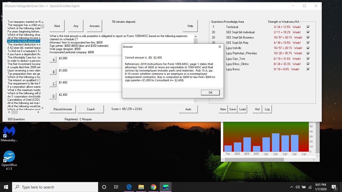 Cert Exam Simulator Software for SEE Enrolled Agent (EA) Review
