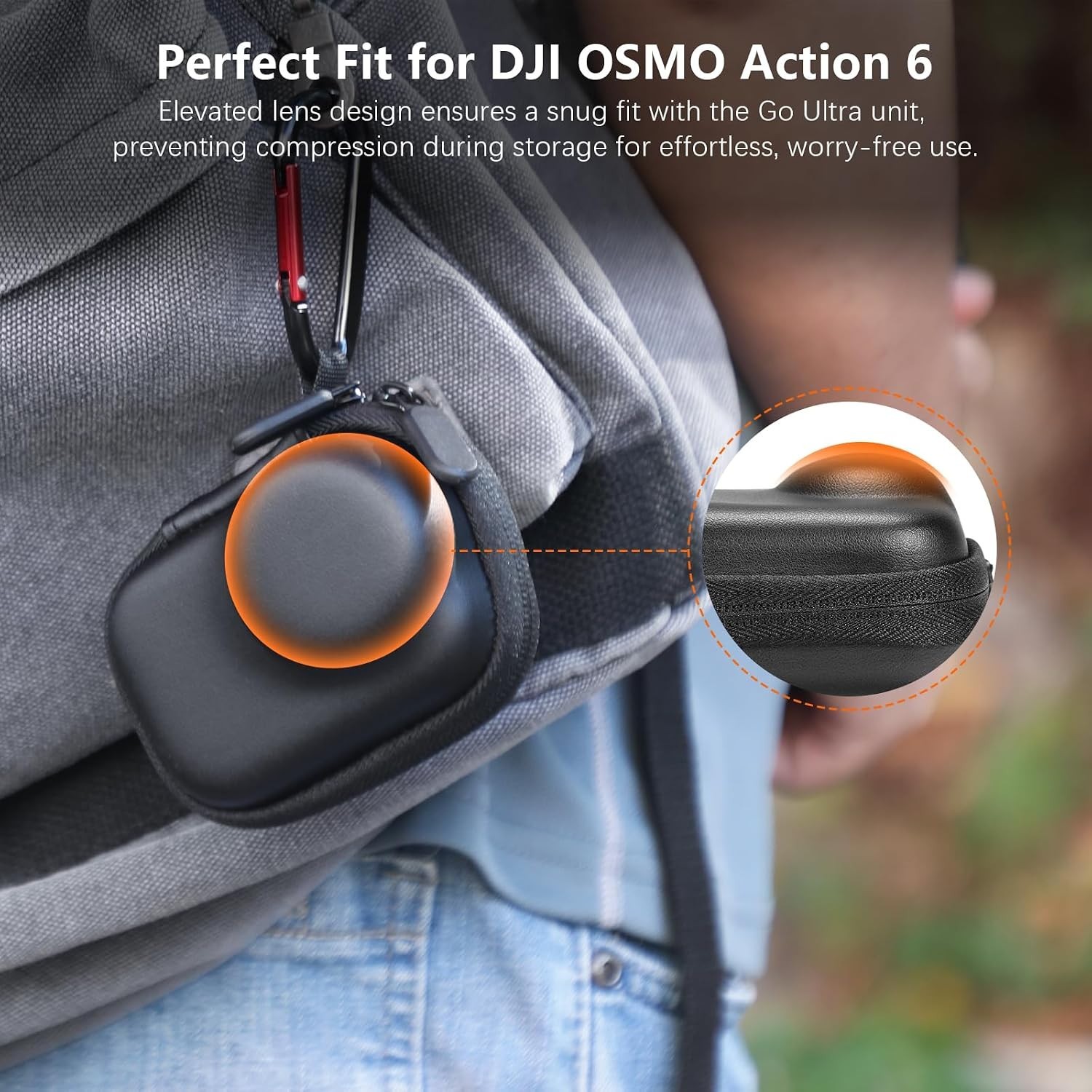 Leather Carry Case for DJI OSMO Action 6 - Compact & Durable Protection