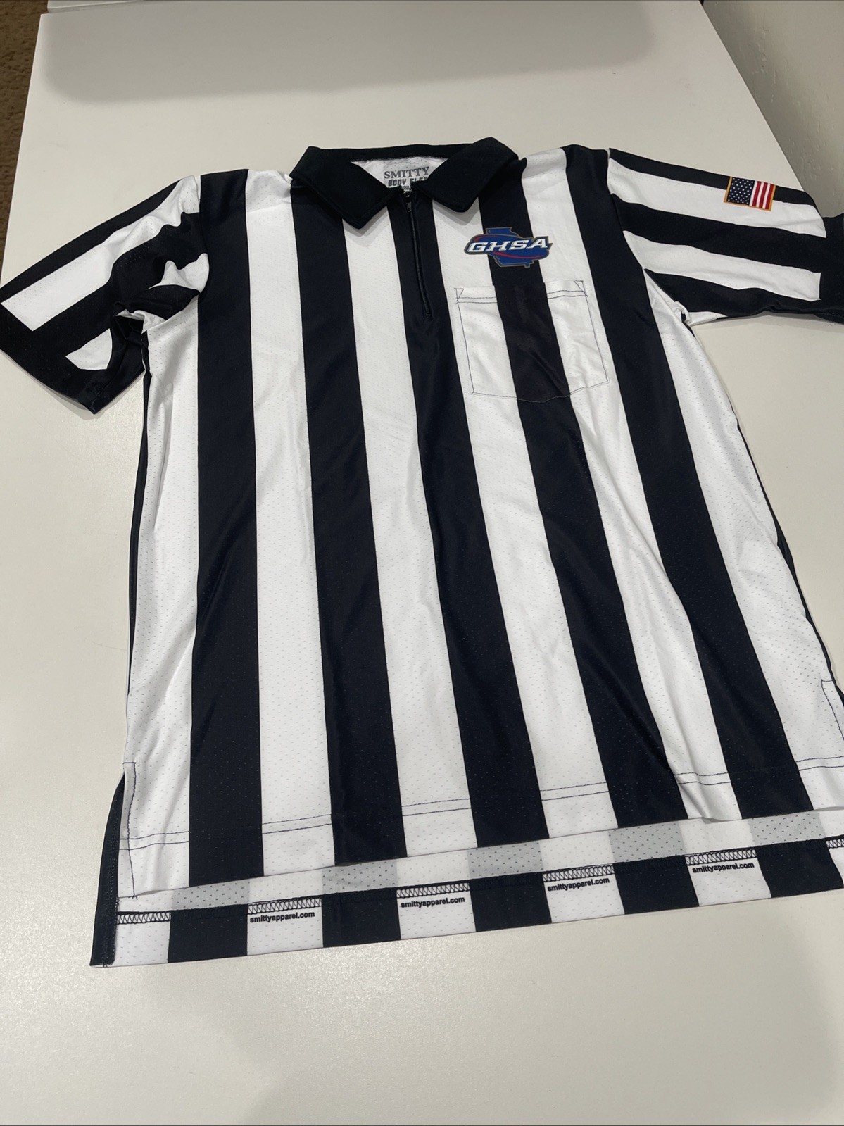 "BODY FLEX" Smitty "Made in USA" Georgia Short Sleeve Football Shirt L