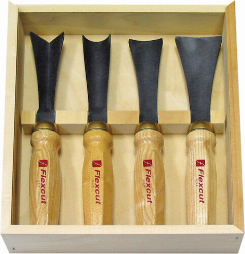 Flexcut 4 Pc. Mallet Sculptor's Set Four Piece Set. Sized for very large stock r