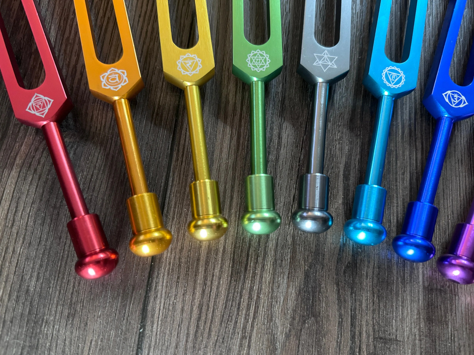 10pc Multicolor Tuning Fork Attenuator Bead Set - Activator Options
