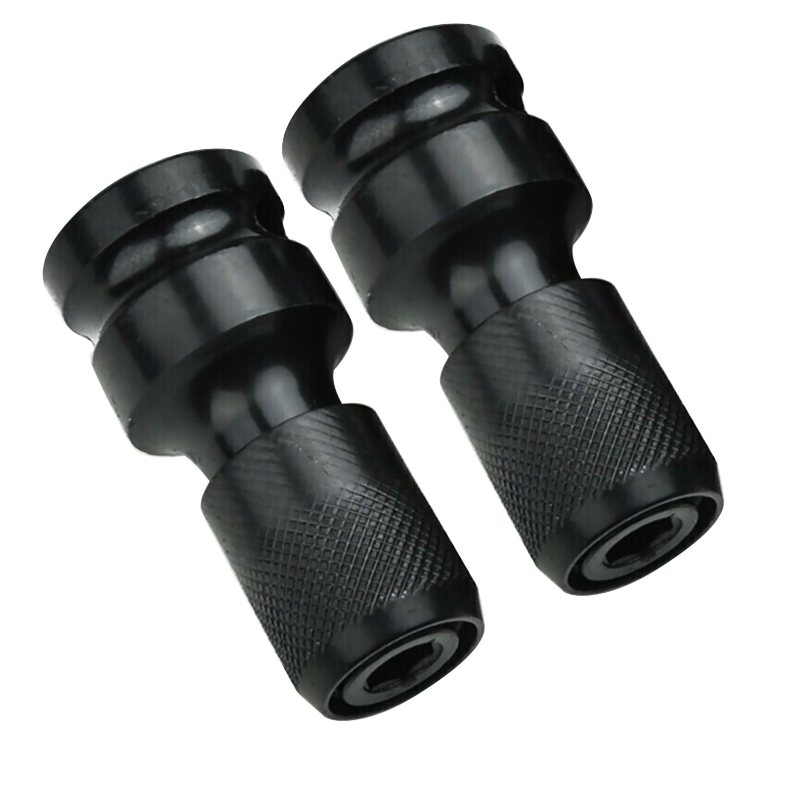 2Pcs/Set 1/2" Square Drive to 1/4" Hex Socket Adapter Converter Chuck Adapter