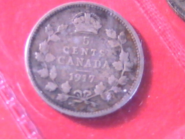 CANADA 5 CENTS SILVER 1917