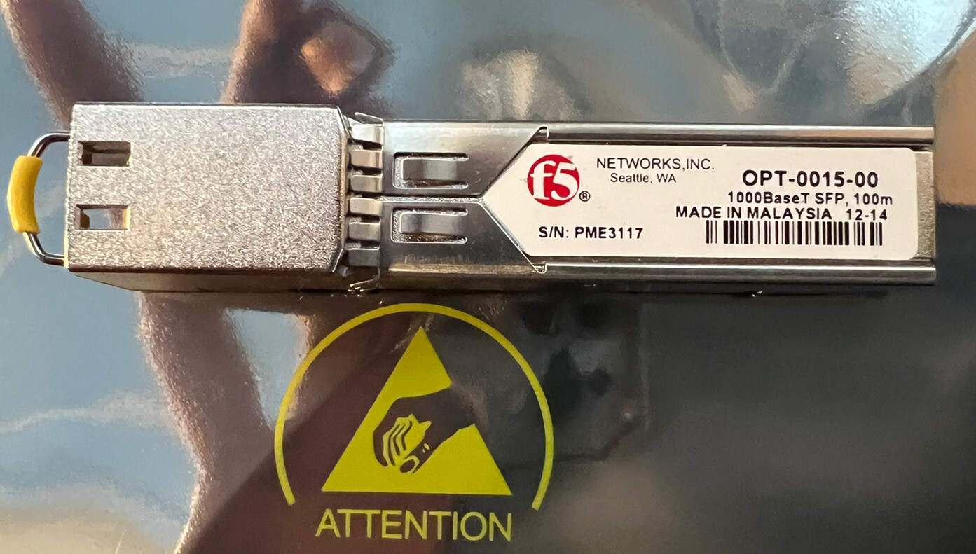 F5  OPT-0015-00 1000Base-T SFP Transceiver Module 60 Days warranty