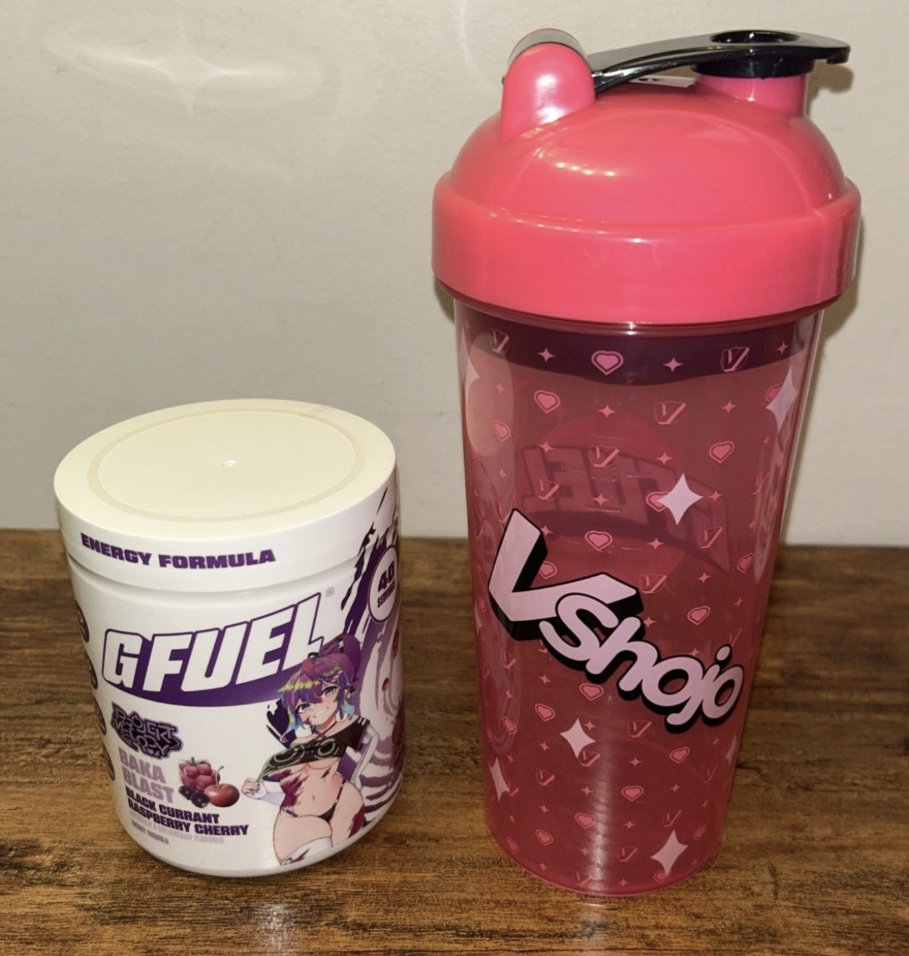 G FUEL Projekt Melody Baka Blast Energy Tub + VShojo Shaker Cup EXP 07/2028 NEW