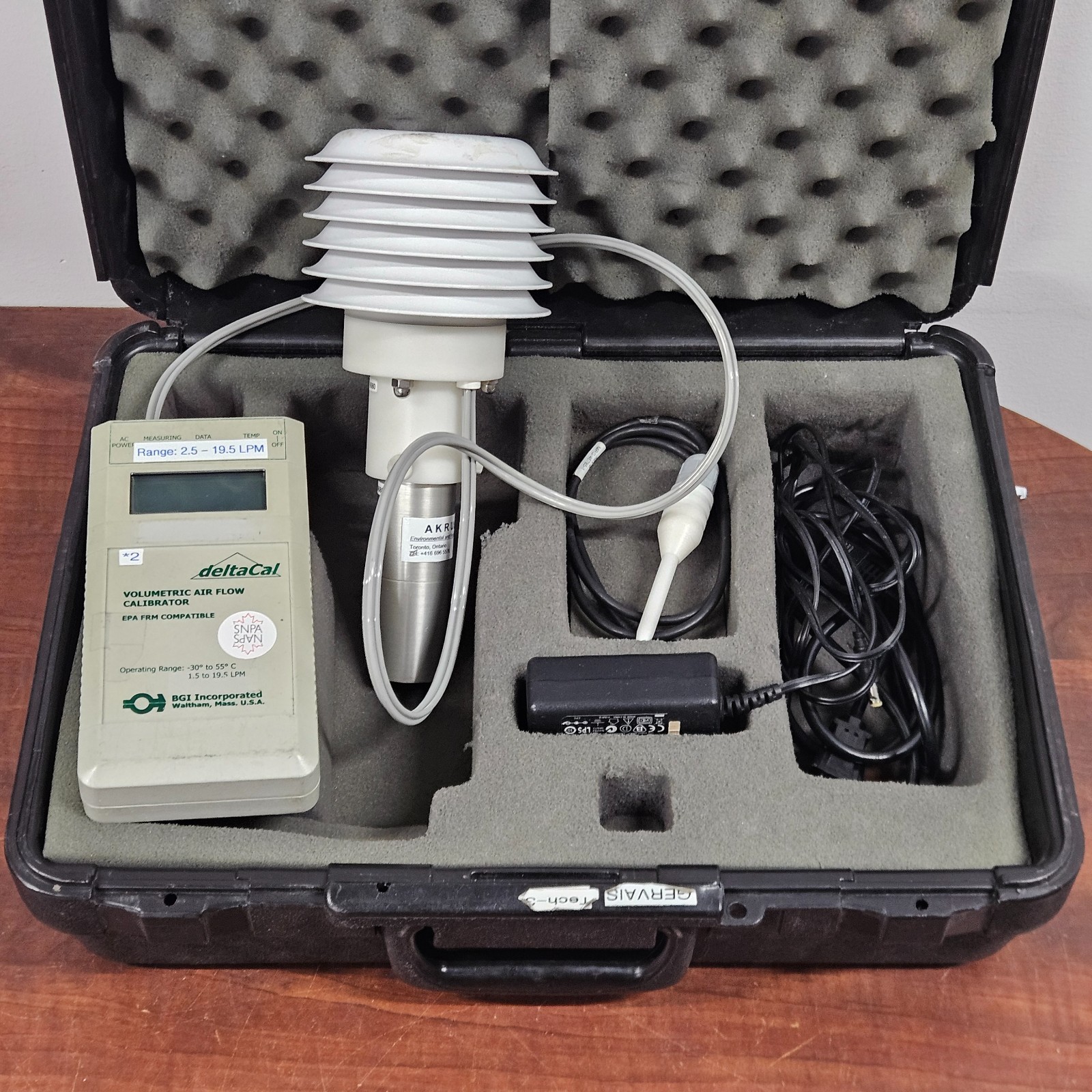 BGI deltaCal Air Calibrator 2.5–19.5 LPM w/ Temp Probe & PSU – EPA FRM