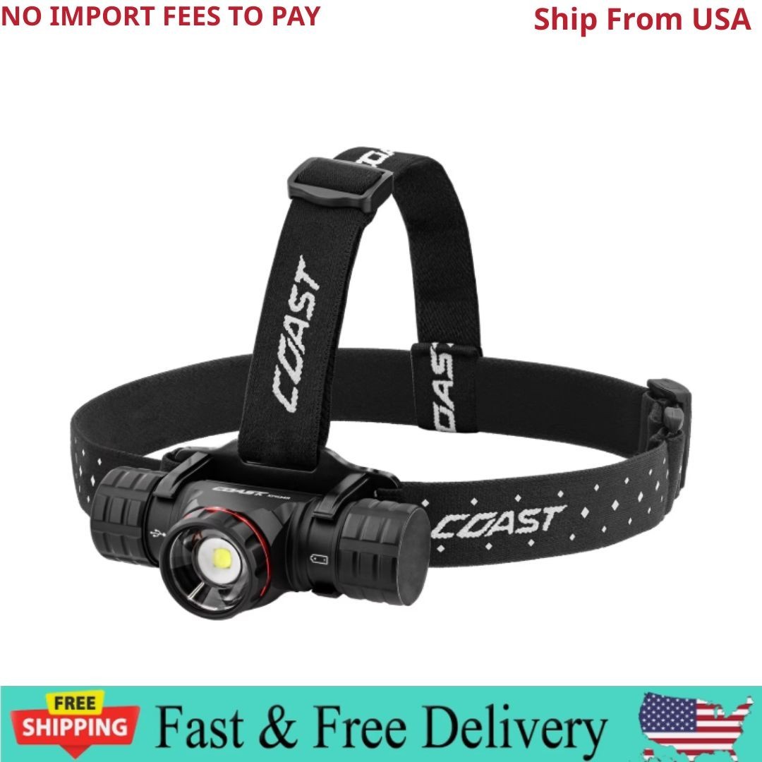 COAST XPH34R Rechargeable LED Headlamp – 2075 Lumens, Magnetic Base, Dual Power