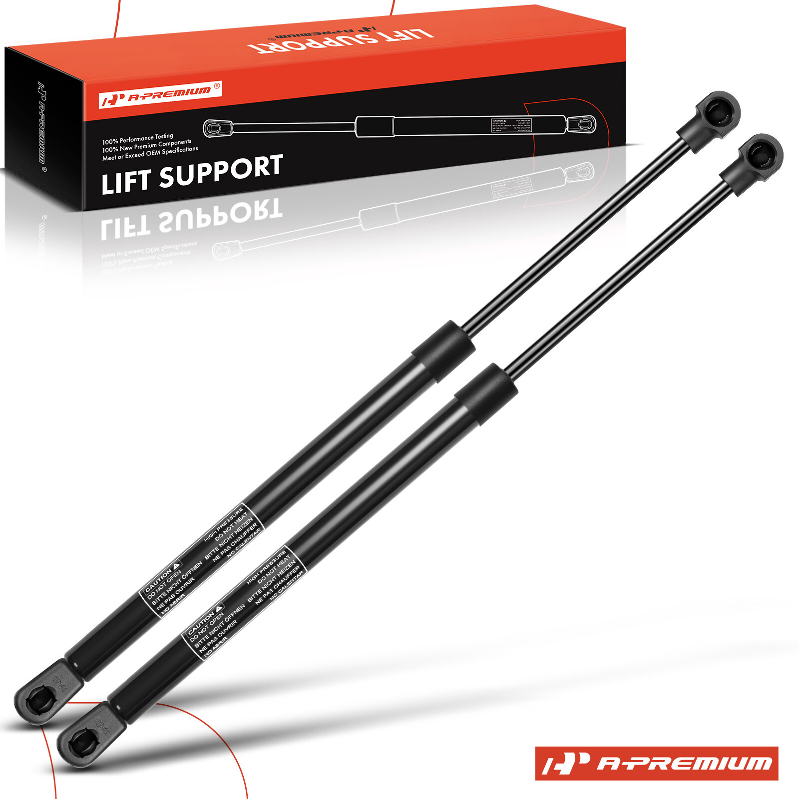 A-Premium 2x Rear Tailgate Lift Support Shock Struts for Kia Sportage 2005-2010