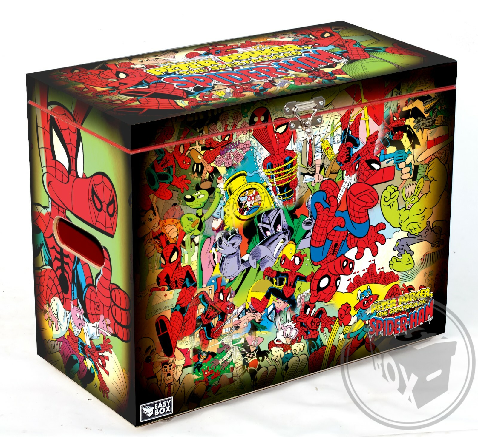 Spider-Ham - Large Comic Book Hard Box Chest MDF