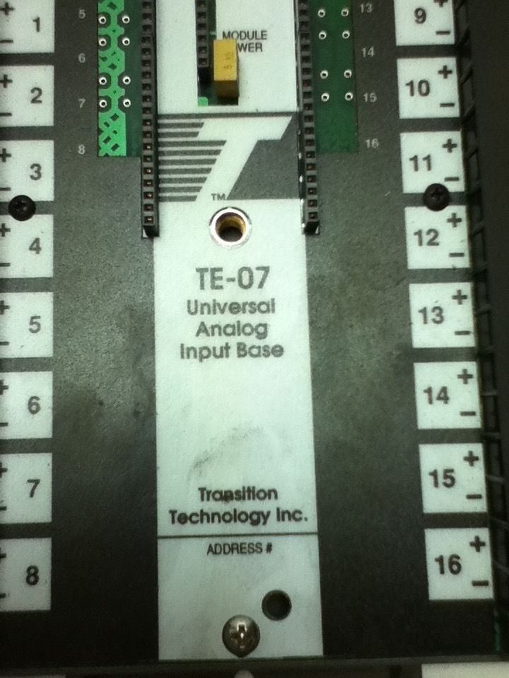 Transition Technology TE-07 Universal Analog Input Base- No Box