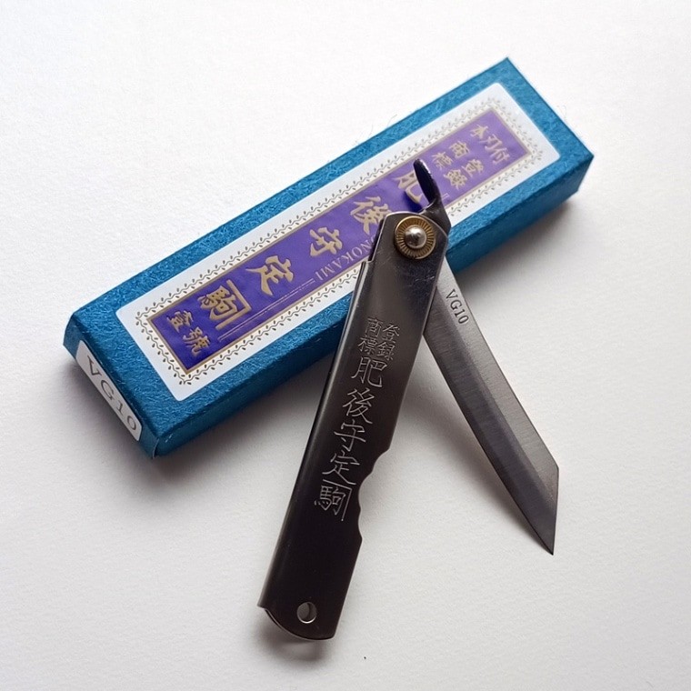 Nagao Kanekoma Higonokami Japanese Folding Knife, Stainless VG10 Warikomi