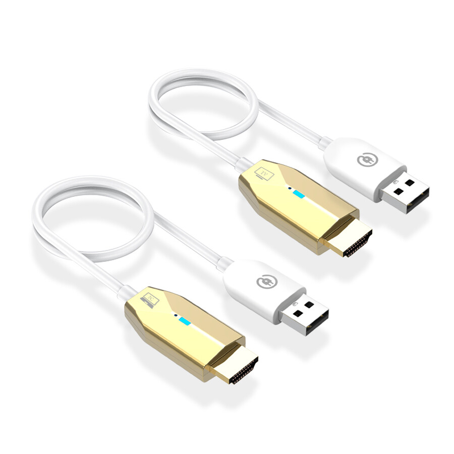 30m Wireless Transmit Display Cable USB HDMI Extender Video Transmitter Receiver
