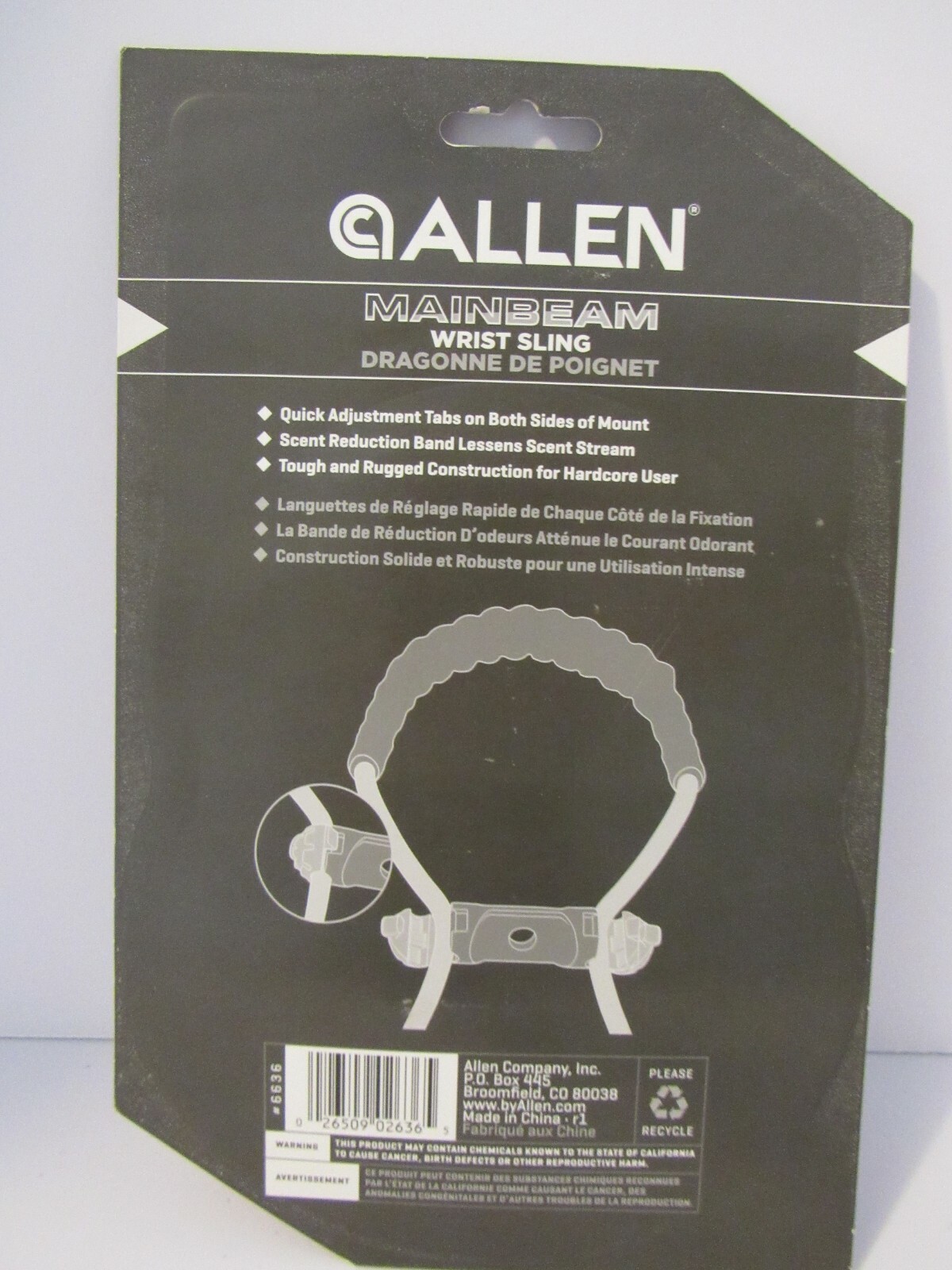 Allen MainBeam Bow Wrist Sling Quick Adjust Tabs 6636