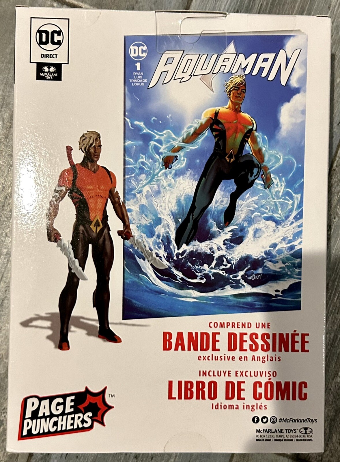 DC Direct Aquaman Comic AQUALAD W/Exclusive Comic Book Action Figure NEW