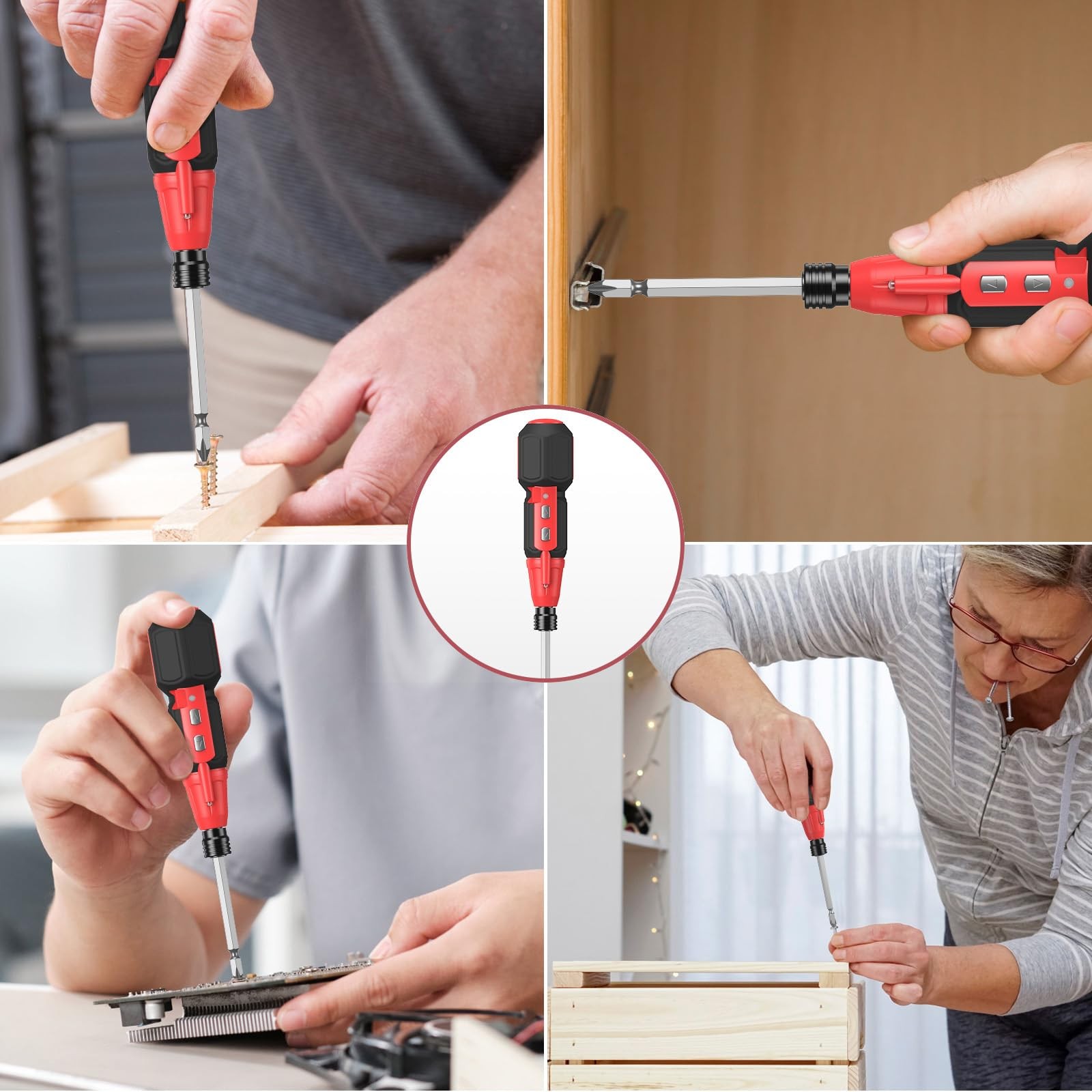 Cordless Screwdriver Kit, Rechargeable Screwdriver, Mini Power Screwdriver wi...