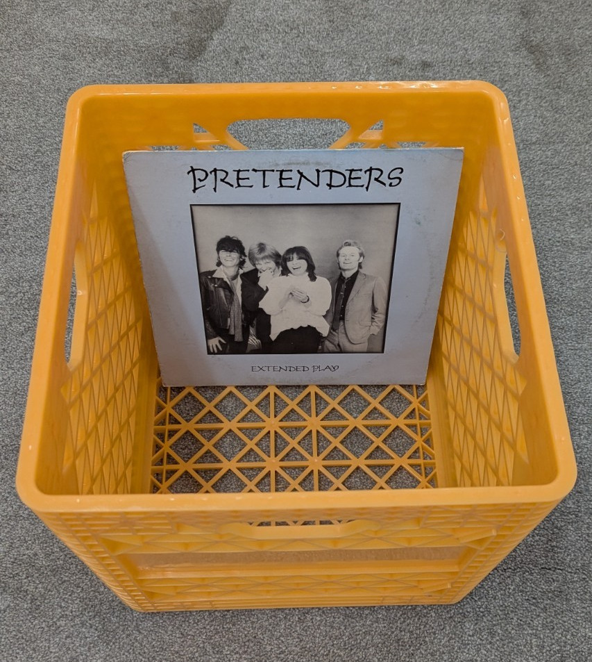 Vinyl Record Album LP 12" 33 RPM DJ Storage Crate Plastic Orange Stackable New