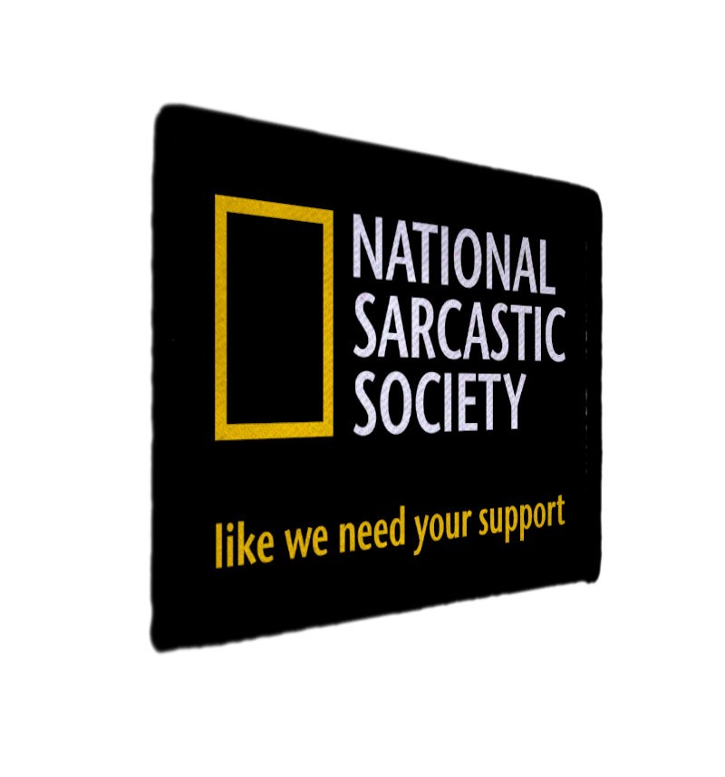 National Sarcastic Society Funny Jacket Patch Sew on [sub]