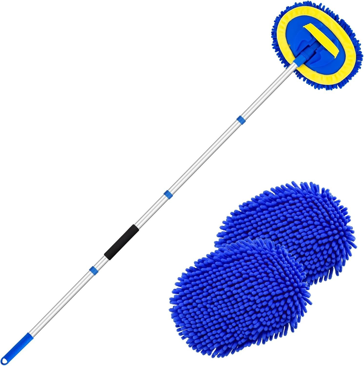 Comprehensive Car Care Kit - Adjustable 62" Mop Brush & Extra Microfiber Head