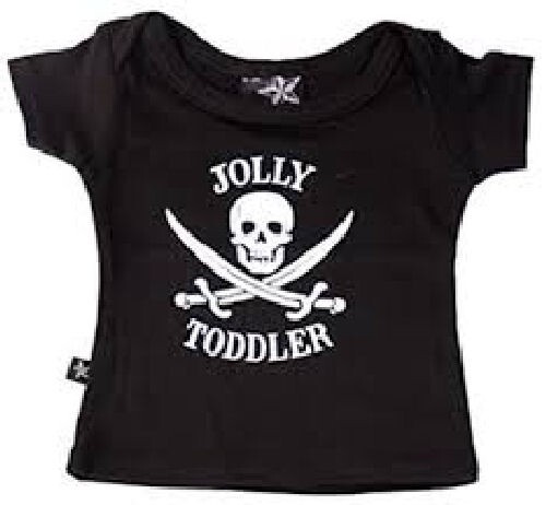 Darkside Clothing 0-6m JOLLY TODDLER black 100% cotton t-shirt BNWT  Jolly Roger