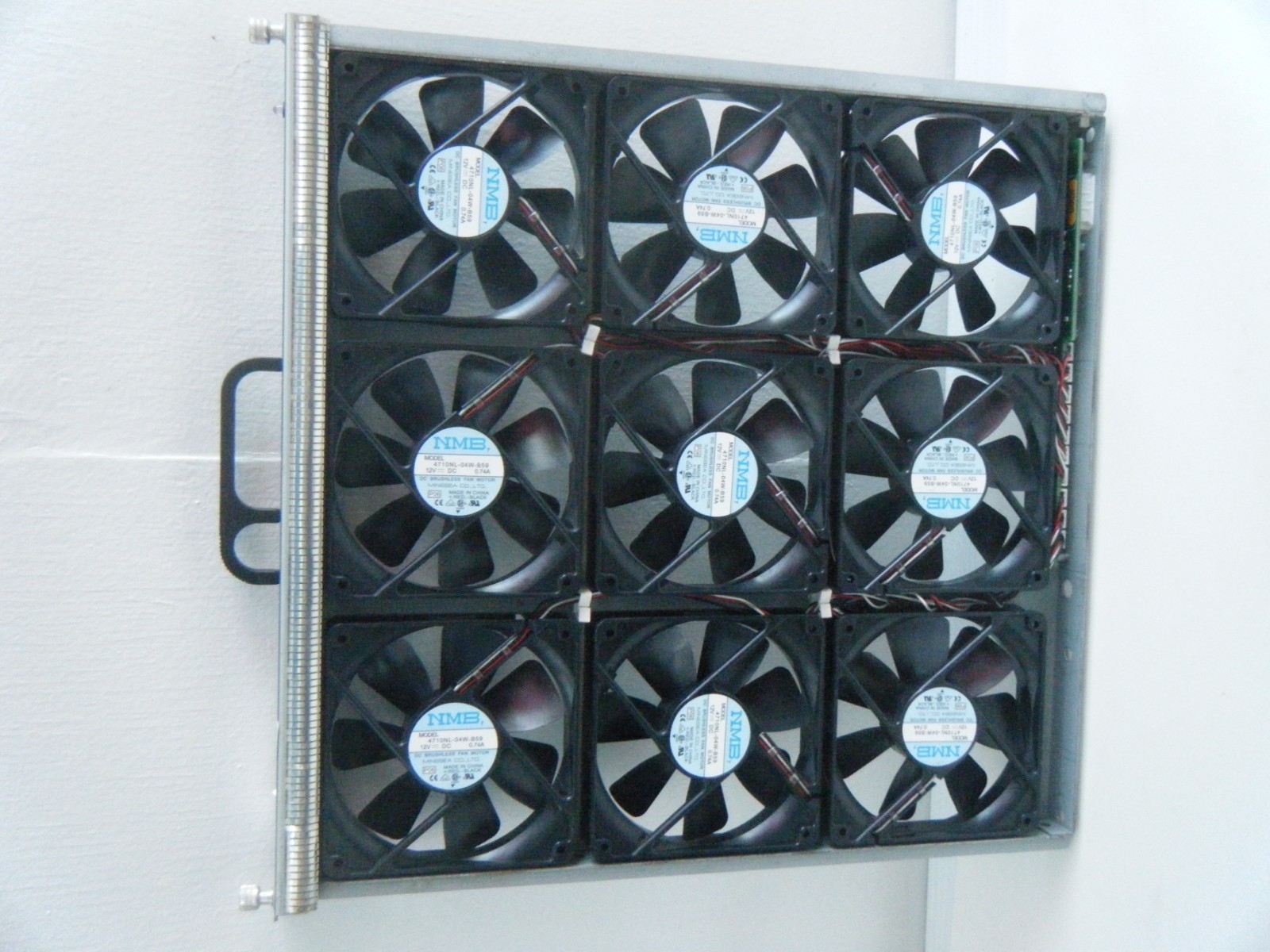 Computer Server Rack Fan Array Cooling Device with Nine 12V Brushless Fans