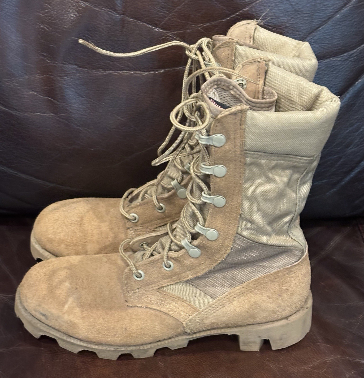 Vintage Altama American Military Gear Tan Desert Combat Boots Size 4 1/2 Wide