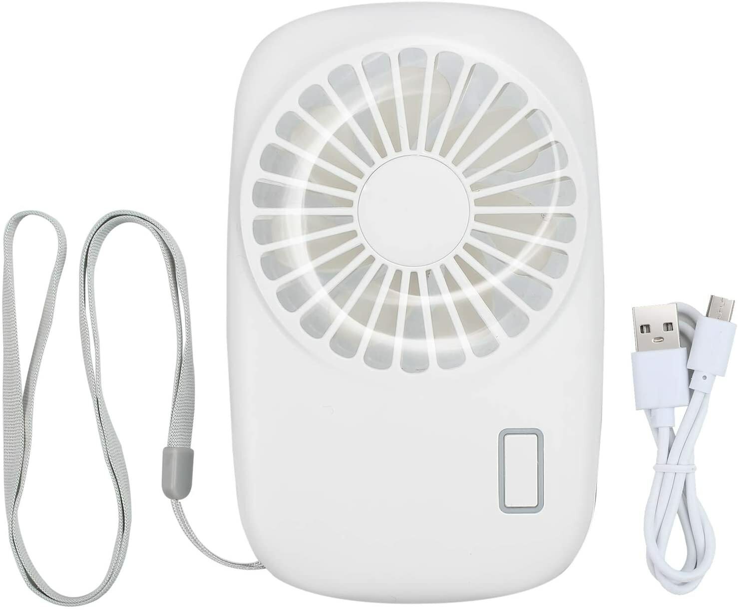 Necklace mini handheld USB rechargeable battery operated cooling adjustable fan