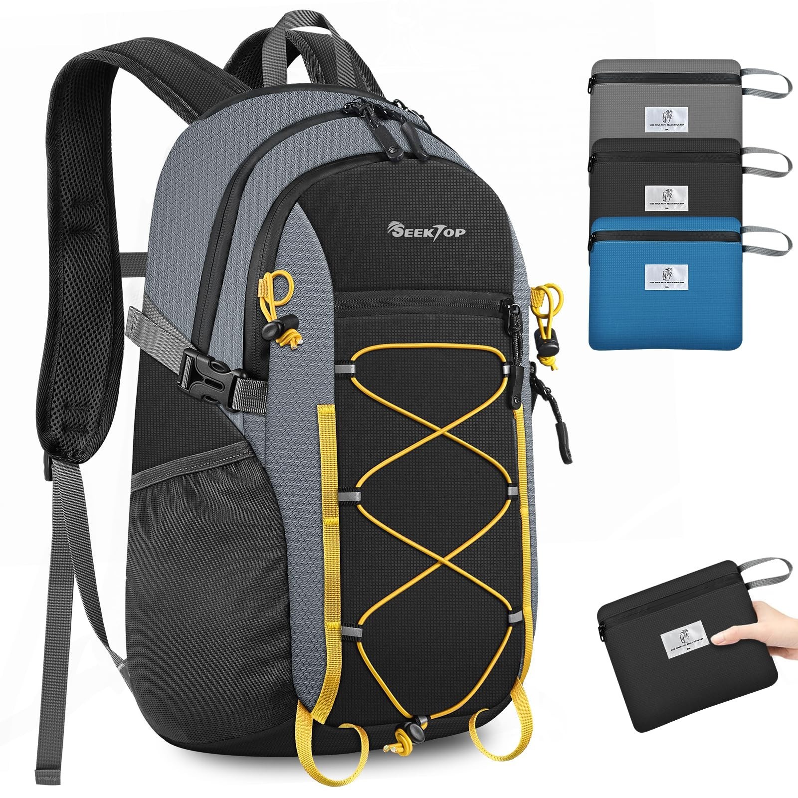 Seektop 20L Foldable Waterproof Hiking Backpack, Ultralight Small Lightweight...