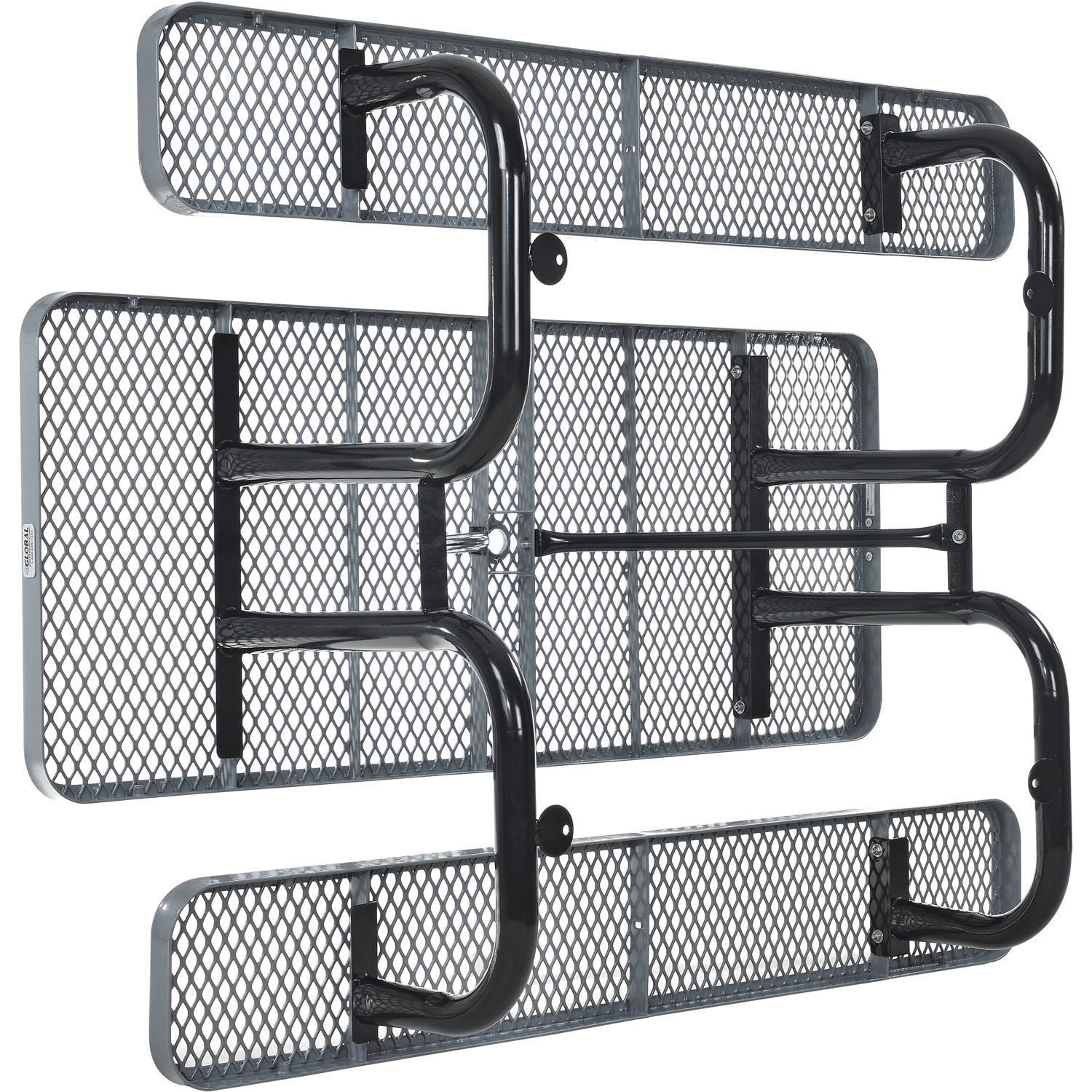 Global Industrial 72" Rectangular Picnic Table Surface Mount Gray