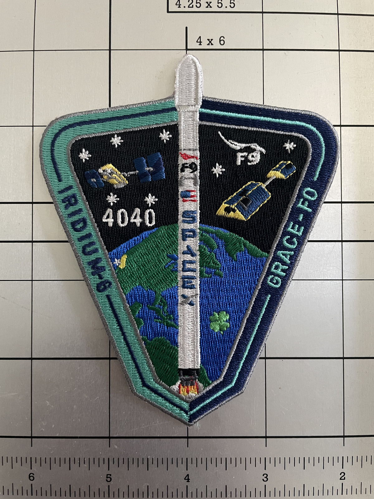 Authentic SPACEX Employee Serial Numbered Iridium 1 thru 7 Mission Patch