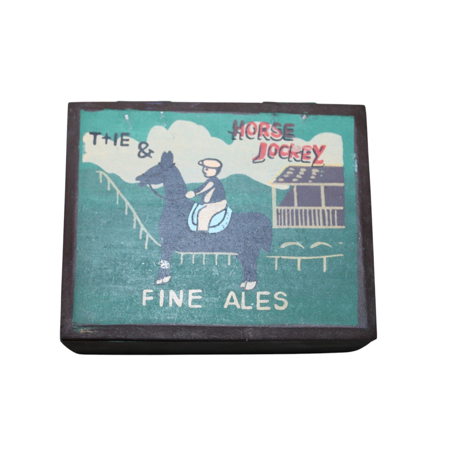 Horse Jockey Fine Ales Dresser Box Trinket Box Man Cave Decor