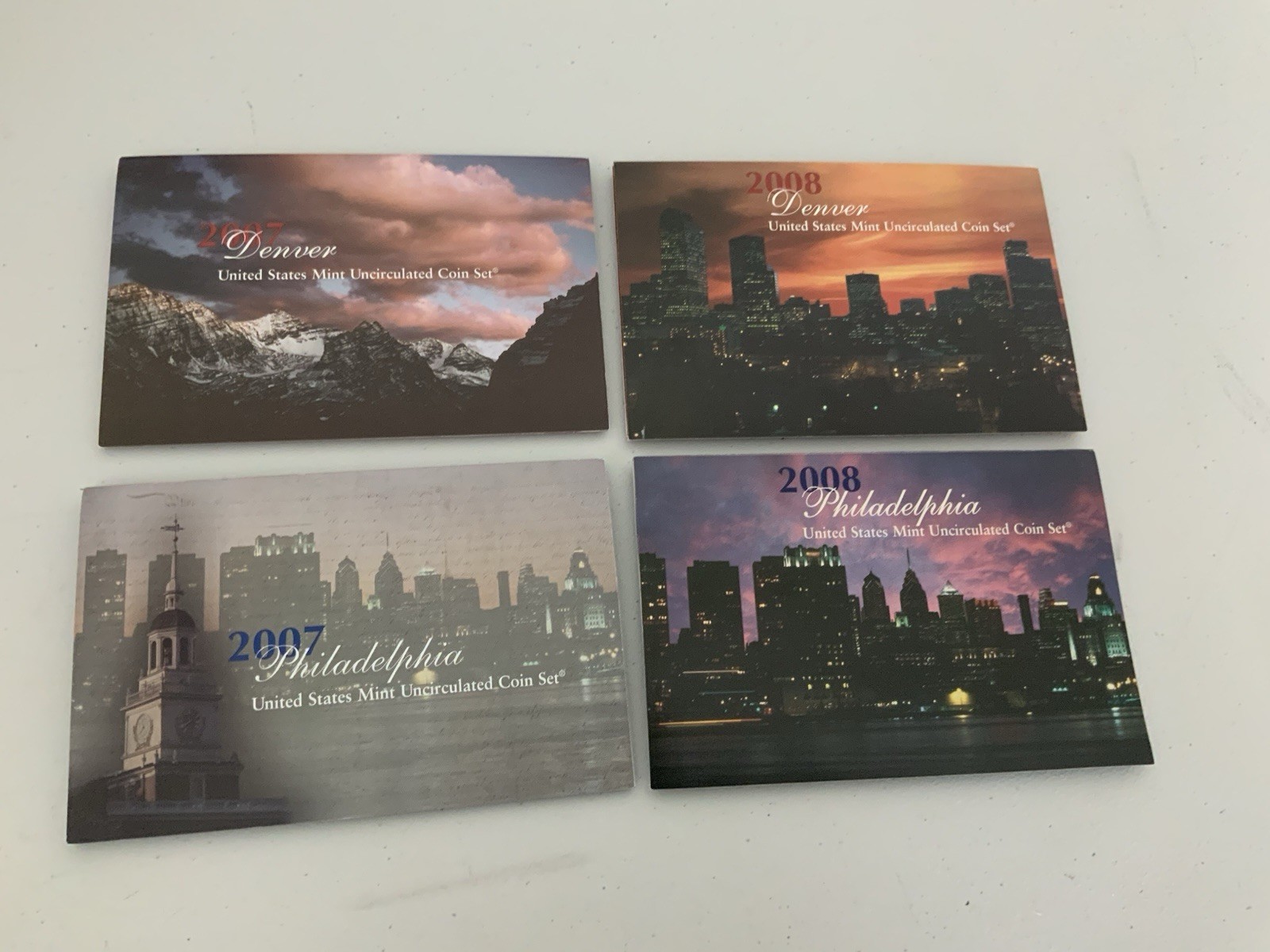 U.S. Mint 2007 & 2008 Uncirculated Coin Sets Philadelphia & Denver. Free Ship.