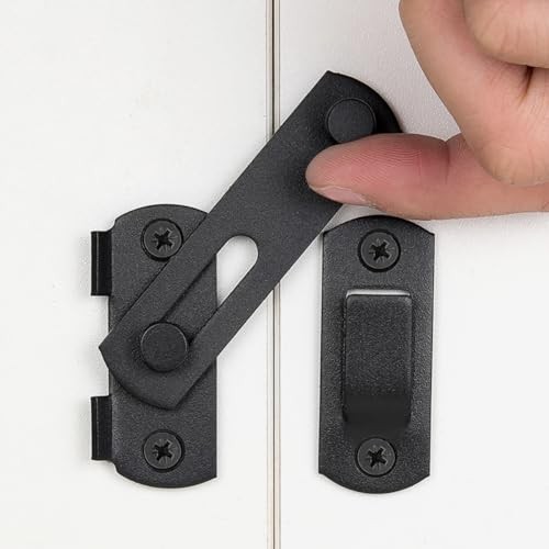 INIRET Packs Barn Door Latches，.75” x.0” Matte Black 2 Small_Matte Black