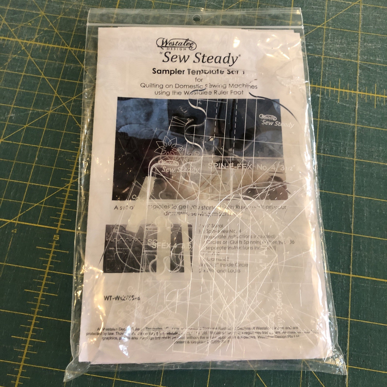 Westalee Sew Steady Sampler Template Set 1 For Low Shank Domestic Machine New