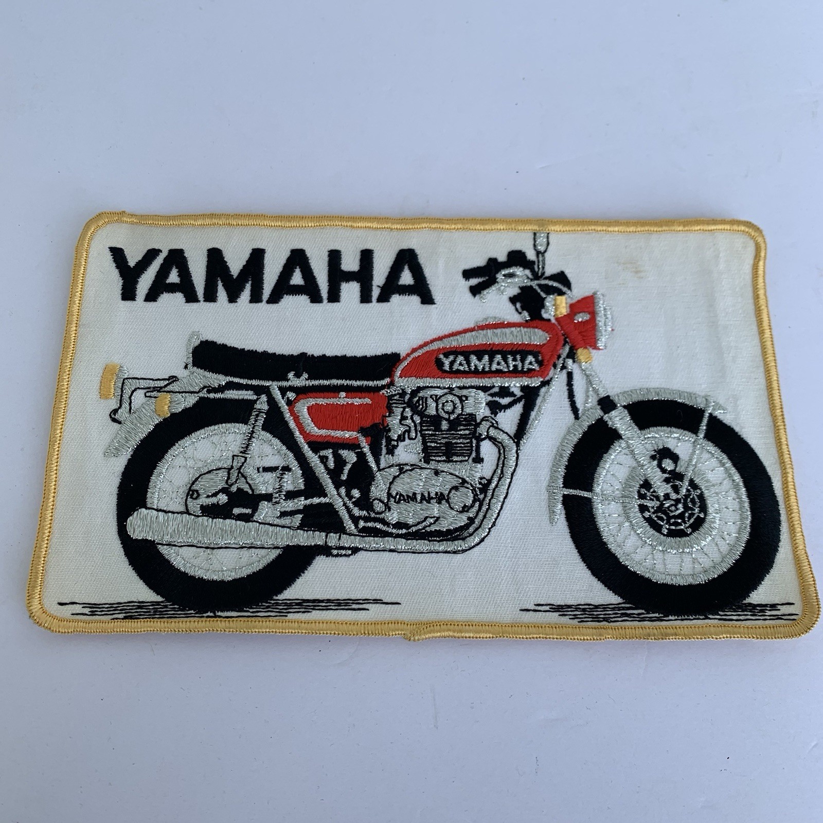 Vintage Large Yamaha Motorcycles Street Bike Cloth Embroidered Dealer Back Patch