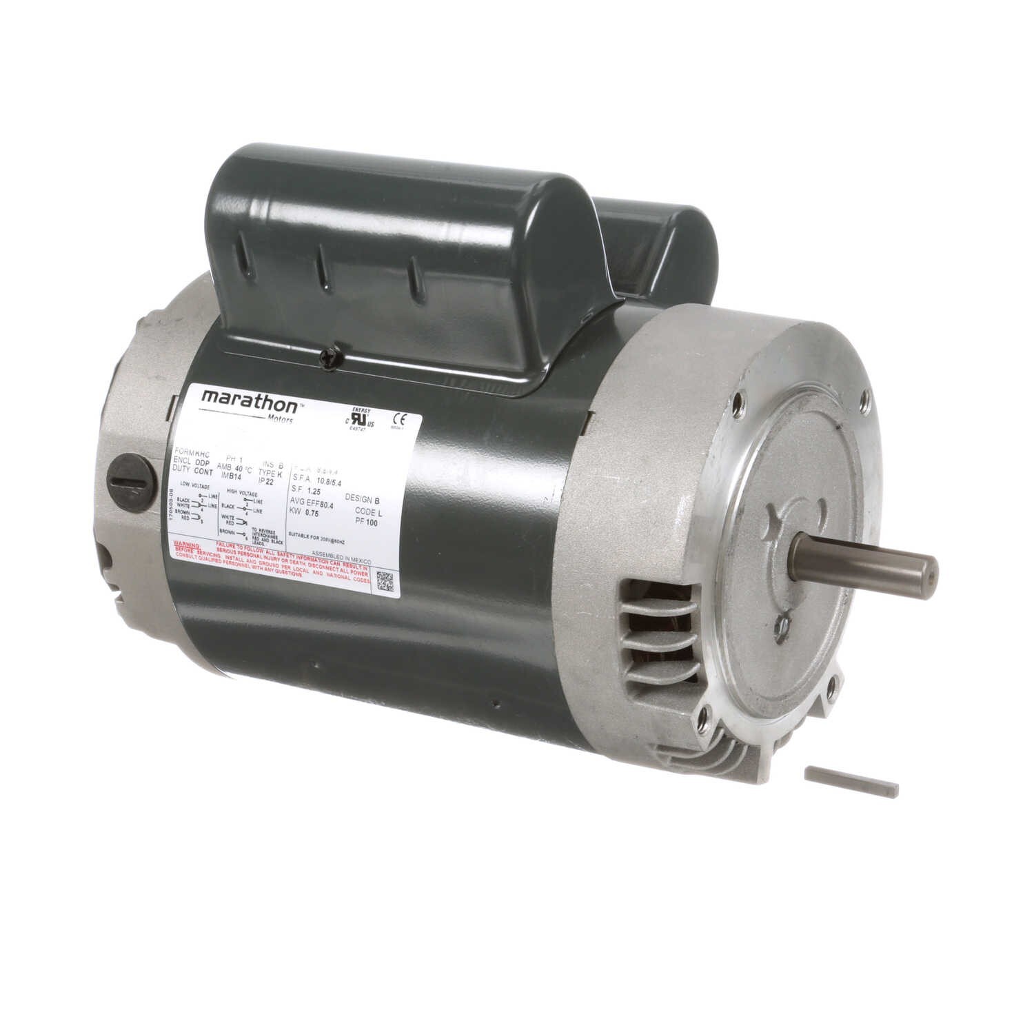 Marathon G254A Electric Motor 1 HP 3450 Rpm 1PH 115/230 Volt 56C 56B34D11015A