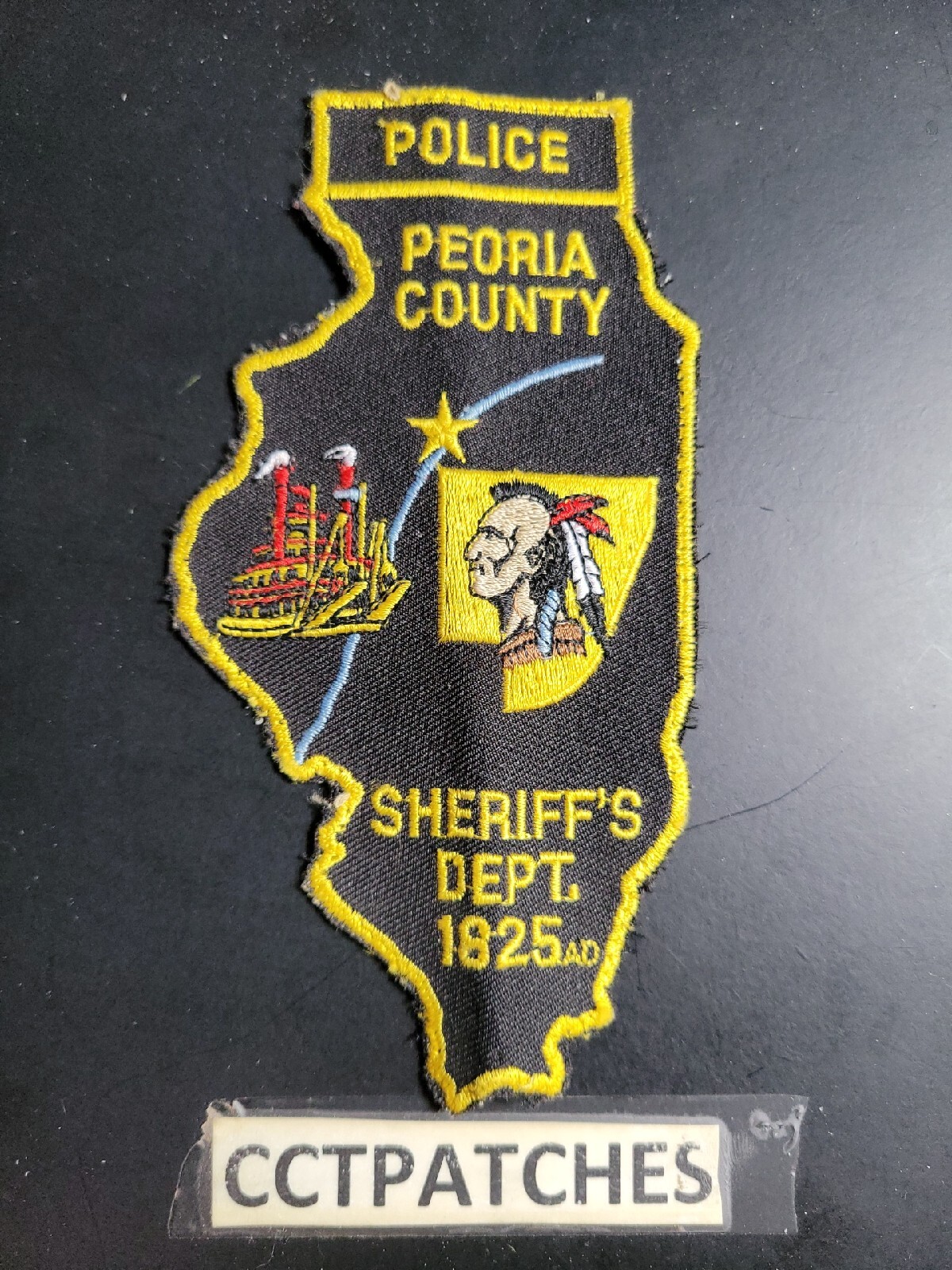 PHOENIX, ILLINOIS POLICE STATE SHAPE SHOULDER PATCH IL