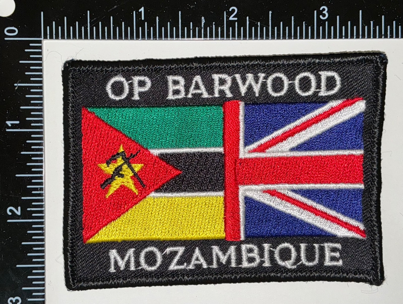 British Army Forces Mozambique Operation OP Barwood Patch