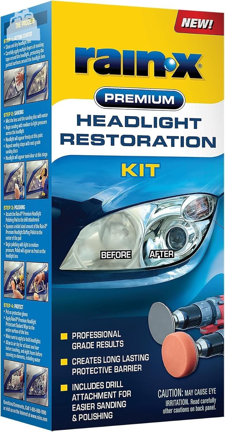 Headlight Restoration Kit Polish Cleaner Lens Sanding 610153