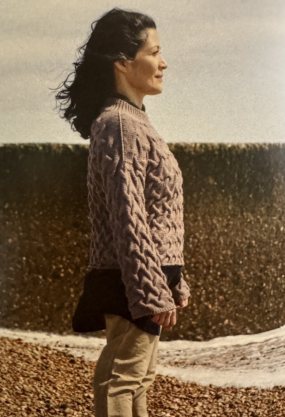 Erika Knight  Gentoo Pullover Kit, Rowan Pebble Island - Marble