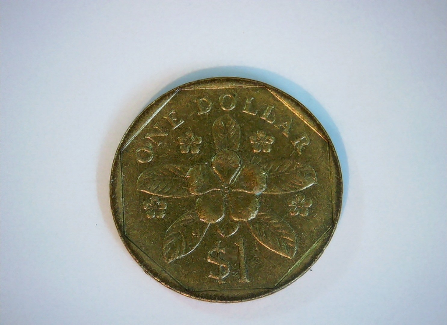 Singapore 1988 $1 Singapore 1 Dollar (Flora series - Vanda Miss Joaquim) Coin