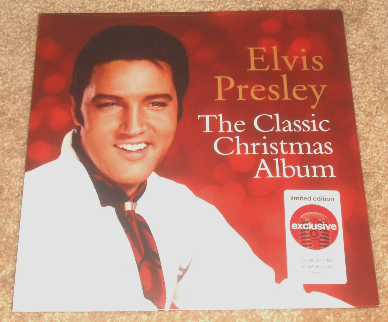 elvis presley ''the classic christmas album''on clear snowflake vinyl new sealed