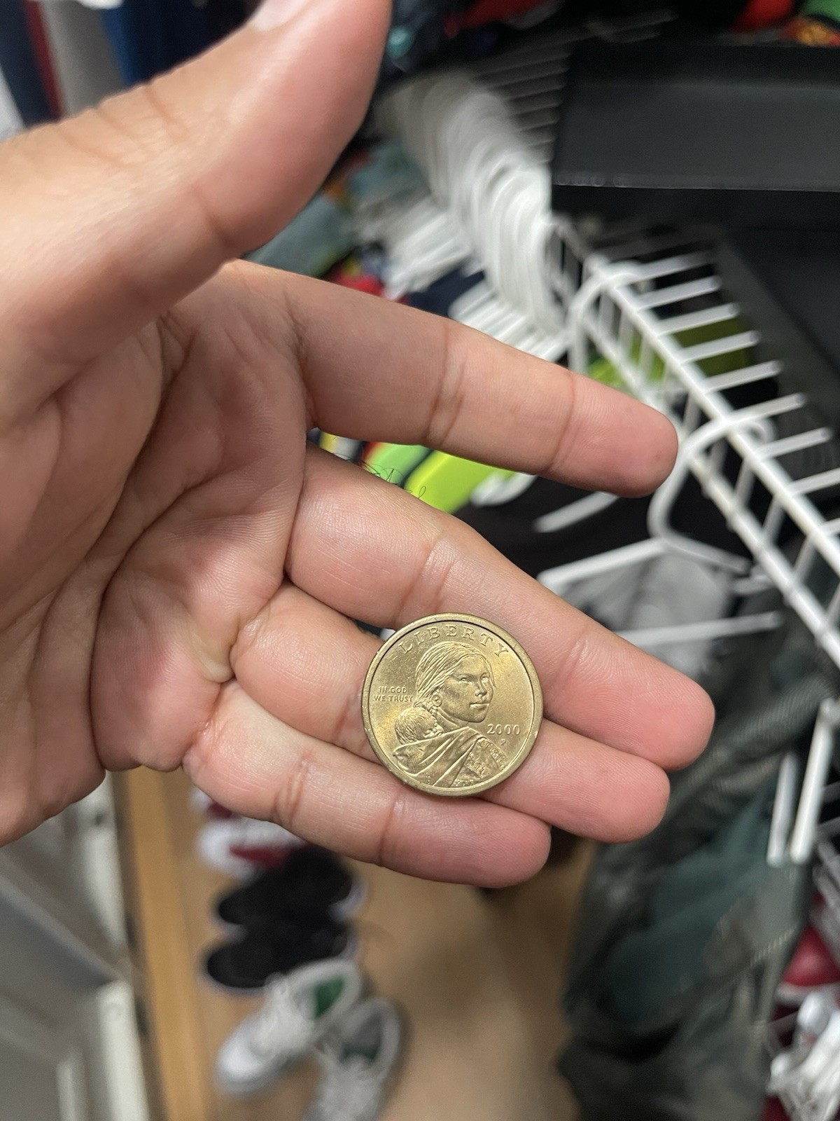 2000 P Sacagawea Native American Dollar - Toned - Uncirculated - Actual Coin T1