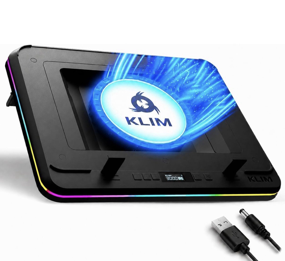 KLIM Turbofrost MAX RGB Laptop Cooling Pad & USB Hub to 17.3” Laptop MISSING Box