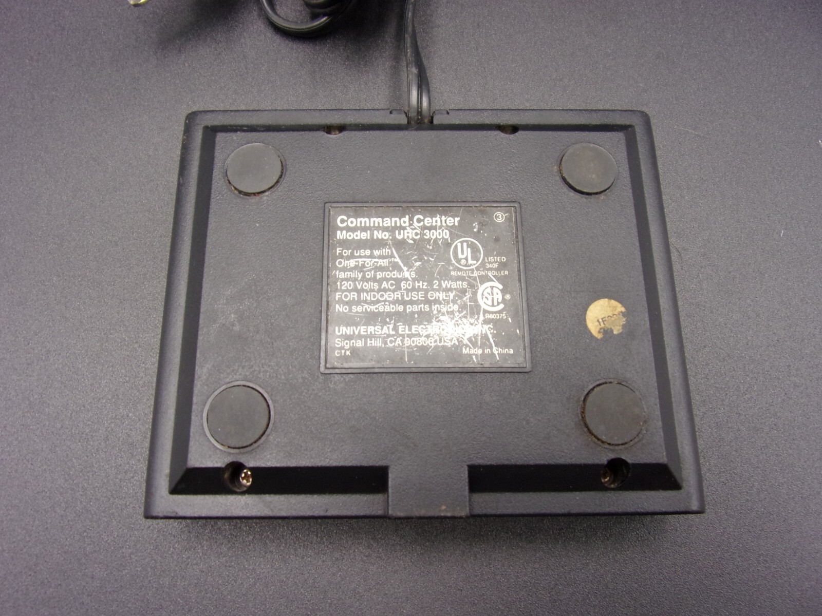 Control Pad One For All Command Center Wireless Model No. URC 3000