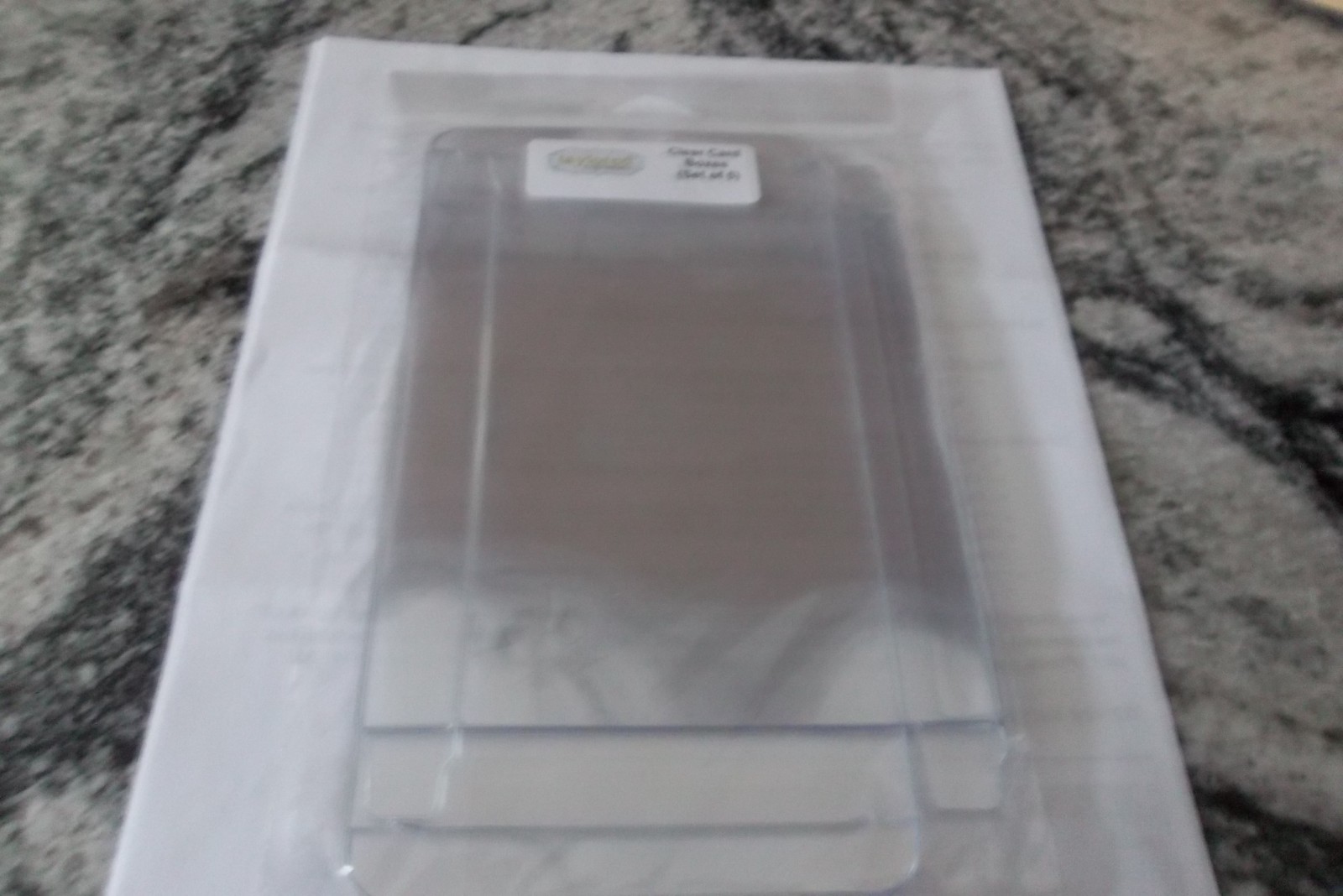 Taylor Expressions "Clear Card Boxes" Set of 5 New