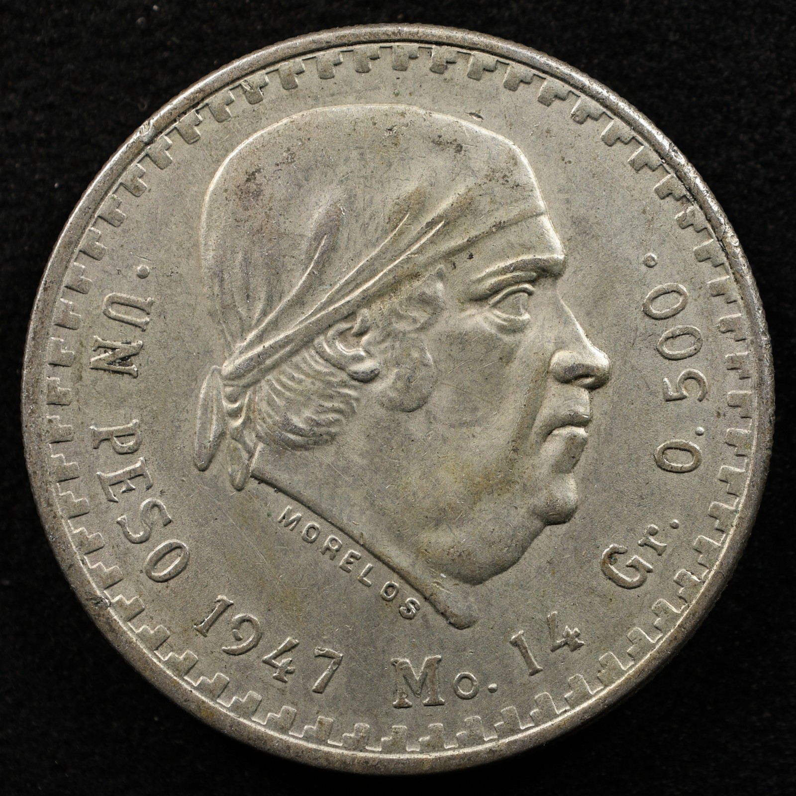 Mexico 1 Peso 1947, Coin, Silver, Inv#I051