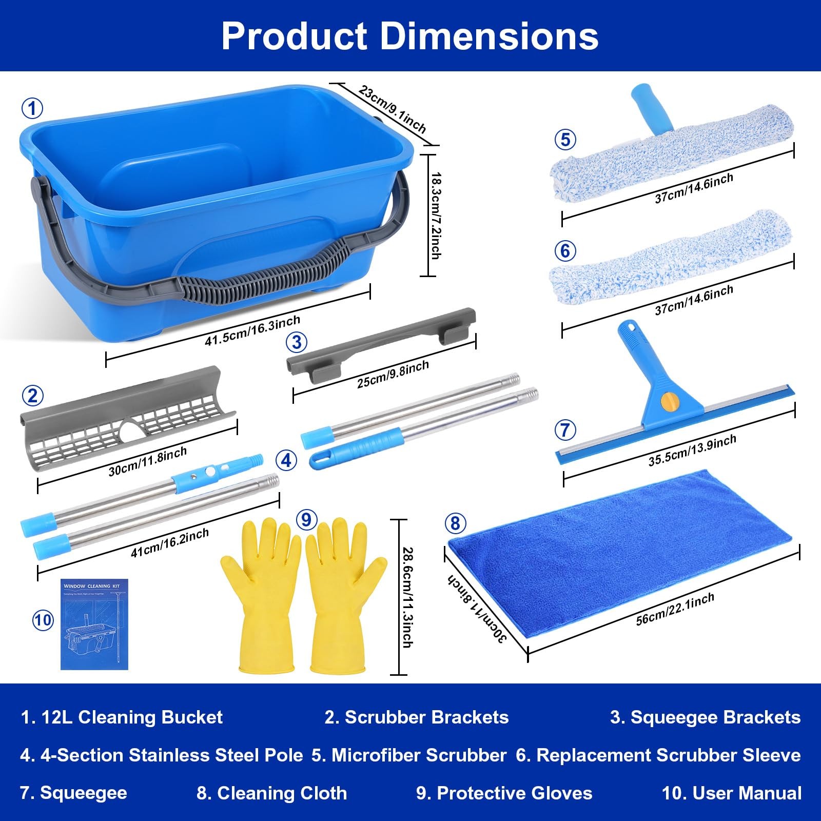 NITEVIZ Window Cleaning Kit 61 Inch